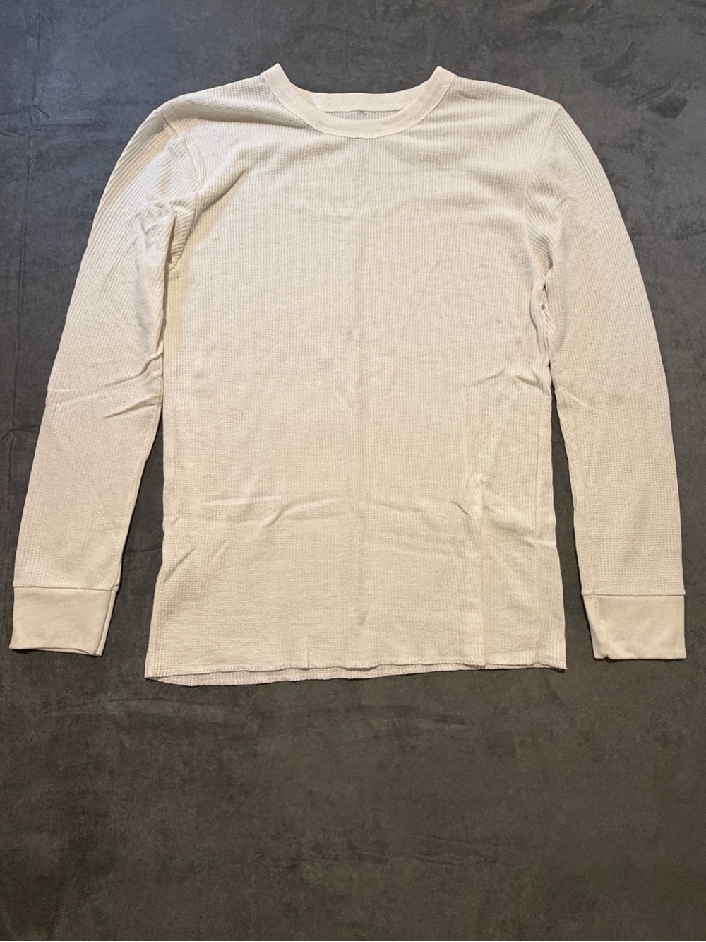 Fruit of the Loom Men's Cream Waffle Crewneck Thermal